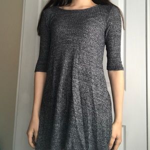 Grey waffle weave dress